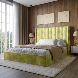 Двоспальне ліжко Lion Ніно Silk 202 Авокадо 160x200 см (Lion-045042)