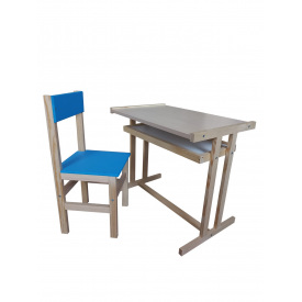 Комплект учнівський одномісний Игруша 60х40х53 см Бежево-синій (арт.ПА2)