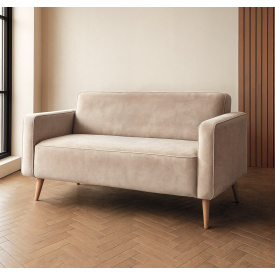 Диван офисный Tobi Sho Селдон с подлокотниками 1760х680х770 мм, велюр Крокус Бежевый/07