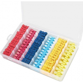 Набір клем T-подібних обтискних 0.5-4.0 мм PWR з ізоляцією 360 шт (ЕК050767)