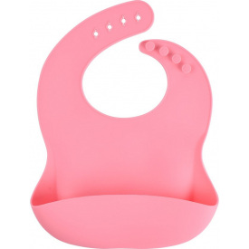 Слюнявчик силиконовый 2Life Y14 30х24 см Розовый (vol-9742)