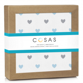 Байкові пелюшки LOVE COSAS Блакитний 80х100 см