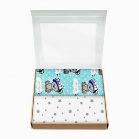 Набір пелюшок COSAS STAR BEAR BOY Бязь 80х100 см 2 шт Різнокольоровий