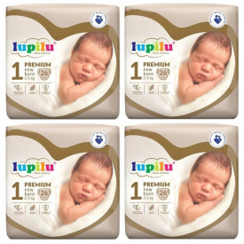 Підгузники Lupilu Premium New born Розмір 1, Вага 2-5 кг, 104 шт (4 упаковки)