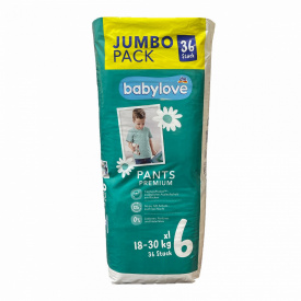 Підгузки-трусики Babylove Jumbo Pack Premium 6 XXL 18-30 кг 36 шт