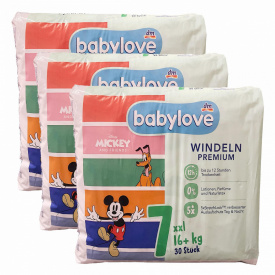 Підгузники Babylove Premium 7 XXL 16+ кг 90 шт