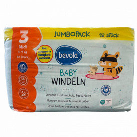 Підгузки Bevola Baby Jumbopack 3 Midi 4-9 кг 92 шт
