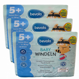 Підгузки Bevola Baby 5+ Junior Plus 11-18 кг 102 шт