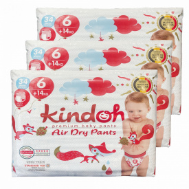 Підгузки-трусики Kindoh Premium 6 14+ кг 102 шт