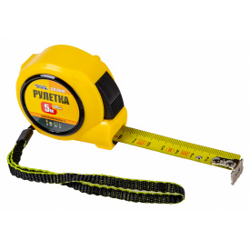 Рулетка 5 м*19 мм з автоматичним фіксатором полотна MASTERTOOL GM (68-0519)