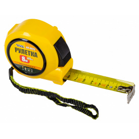 Рулетка 8 м*25 мм з автоматичним фіксатором полотна MASTERTOOL GM (68-0825)