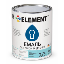 Емаль ELEMENT для вікон та дверей база C прозора 0,75 л