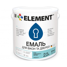 Емаль ELEMENT для вікон та дверей база А біла 2,5 л