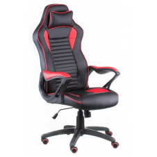 Крісло геймерське Nero Black Red Special4You чорне з червоними вставками та механізмом гойдання Anyfix