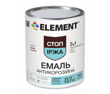 Емаль антикорозійна ELEMENT Стоп Іржа 3 в 1 біла глянсова 0,7 кг