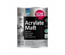 Краска интерьерная Acrylate Matt влагостойкая матовая база А белая 0,9 л