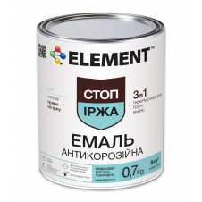 Емаль антикорозійна ELEMENT Стоп Іржа 3 в 1 графітова глянсова 0,7 кг