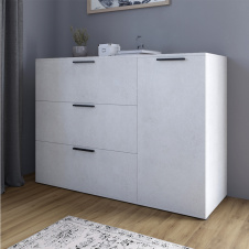 Комод Lion Краш 120x43x86 см Бетон (LION-044147)