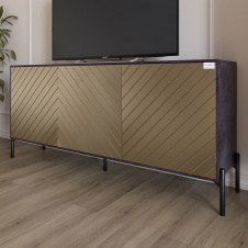 Тумба Lion Амарант 168x40x76.5 см Бетон темний/Перламутровий металік (LION-043046)