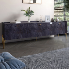 Тумба Lion Wood 160x40x65 см Бетон темный (LION-042989)