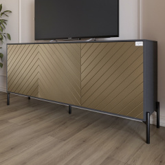 Тумба Lion Амарант 168x40x76.5 см Антрацит/Перламутровий металік (LION-043032) Херсон