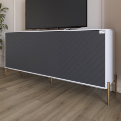 Тумба Lion Амарант 168x40x76.5 см Нимфея Альба/Графитовый (LION-043091) Чернигов