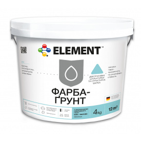 Краска-грунт ELEMENT с кварцевым песком матовая 4 кг