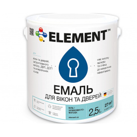 Емаль ELEMENT для вікон та дверей база C прозора 2,5 л
