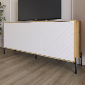 Тумба Lion Амарант 168x40x76.5 см Дуб Артізан/Білий (LION-043019)