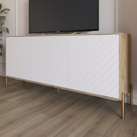 Тумба Lion Амарант 168x40x76.5 см Дуб Аппалачи/Белый (LION-043064)