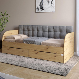 Односпальне ліжко Lion Л-7 Лілі-95 90x200 см Дуб Артізан (LION-041090)