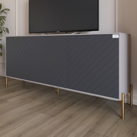 Тумба Lion Амарант 168x40x76.5 см Кашемир/Графитовый (LION-043083)