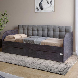 Односпальне ліжко Lion Л-7 Лілі-95 90x200 см Бетон темний (LION-041088)