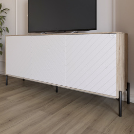 Тумба Lion Амарант 168x40x76.5 см Дуб Сонома/Білий (LION-043021)