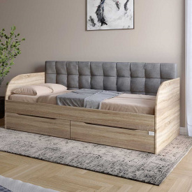 Односпальне ліжко Lion Л-7 Лілі-95 90x200 см Дуб Сонома трюфель (LION-041093)