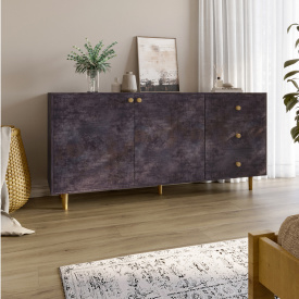 Комод Lion Хьюге-5 158.5x39x77 см Бетон темный (LION-041103)