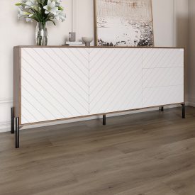 Комод Lion Амарант 158.5x39x77 см Дуб Ліворно/Білий (LION-041914)