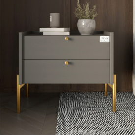 Тумба прикроватная Lion Wood 50x40x44 см Антрацит (LION-041334)