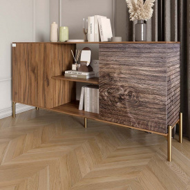 Комод Lion Грей 154x38x76.5 см Дуб Ліворно/Дерево (LION-042779)