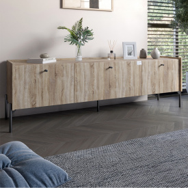 Тумба Lion Wood 160x40x65 см Дуб Сонома трюфель (LION-043101)