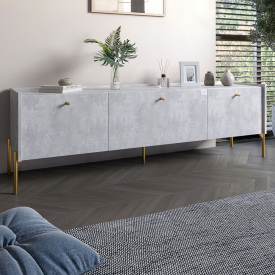 Тумба Lion Wood 160x40x65 см Бетон (LION-042988)