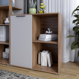 Тумба Lion Краш 82x43x86 см Дуб Ліворно/Кашемір (LION-044118)