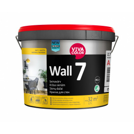 Краска интерьерная Wall 7 матовая база A белая 2,7 л