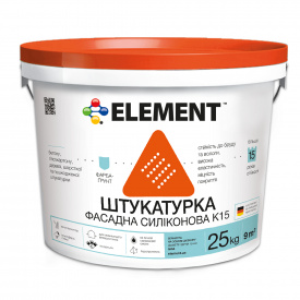 Штукатурка фасадная силиконовая ELEMENT К15 25 кг