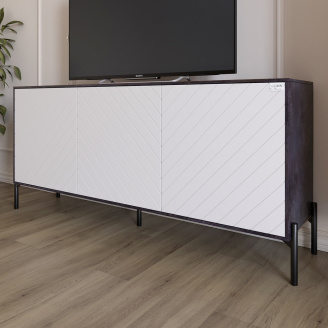 Тумба Lion Амарант 168x40x76.5 см Бетон темний/Білий (LION-043030)