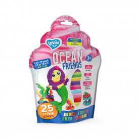 Набір для ліплення з повітряним пластиліном Air Clay ТМ Lovin 70159 25 стиків Русалонька