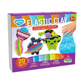 Набір для ліплення з повітряним пластиліном Elastic Clay TM Lovin 70140 20 стиків