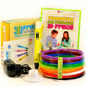 3D-ручка rx-style з набором еко-пластику PLA 200 м та трафаретами (SMT4624139254545)