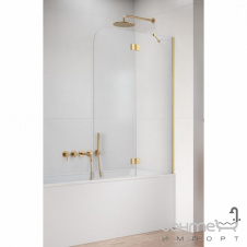 Шторка на ванну Radaway Garda PND II 1000x1500 10720100-99-01L золото браш/прозрачное стекло