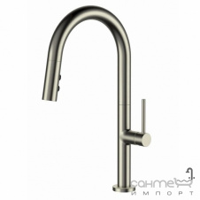 Смеситель для кухни с вытяжным изливом Q-tap Lenicka QTLEN9138103UN никель браш